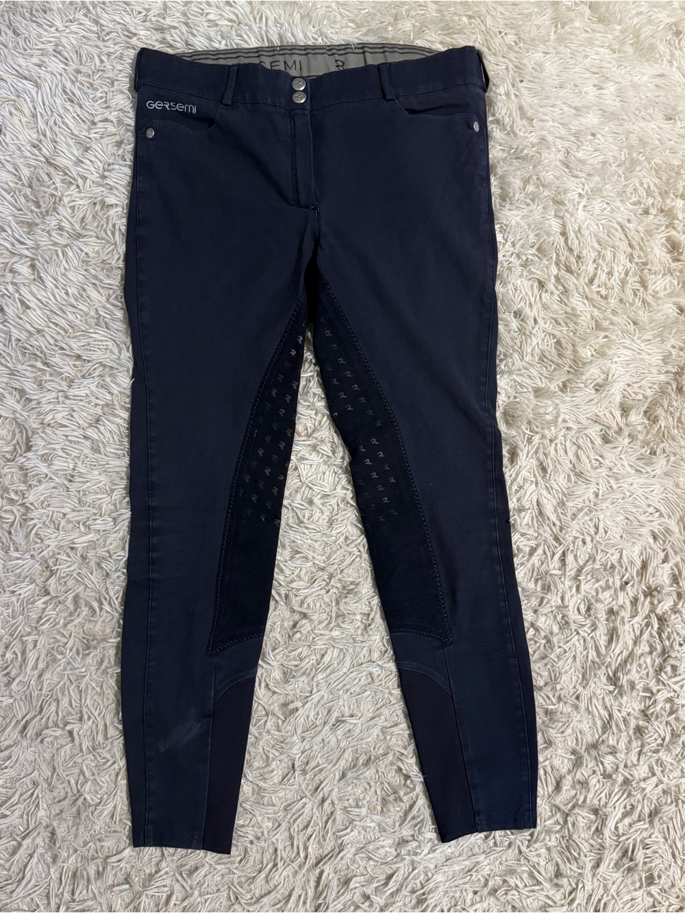 Women’s Size 30L Navy Gersemi Full Seat Horseback Riding Breeches. Good Cond. - Picture 2 of 6